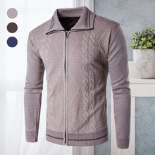 Load image into Gallery viewer, Lapel Zip Cardigan