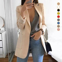 Load image into Gallery viewer, Women's Fashion Lapel Slim Cardigan Temperament Suit Jacket