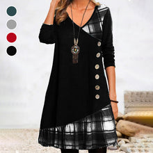 Load image into Gallery viewer, Long-sleeve Patchwork Dress