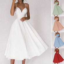 Load image into Gallery viewer, Elegant Strappy V-neck Dress