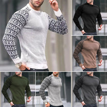 Load image into Gallery viewer, Men's Knitted Waffle Plaid Slimming Top