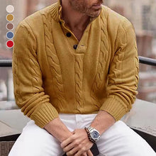 Load image into Gallery viewer, Stand Collar Twist Knitted Sweater