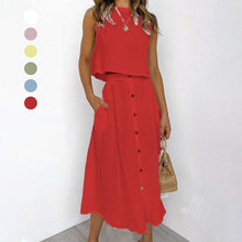 Load image into Gallery viewer, Holiday Leisure Cotton Two-pieces Suits