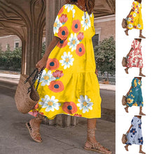 Load image into Gallery viewer, Casual Print Patchwork Dresses