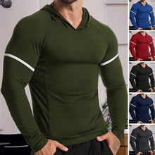 Load image into Gallery viewer, Long Sleeve Workout Hoodie Shirts for Men