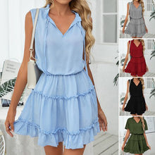 Load image into Gallery viewer, V neck Sleeveless Skirt
