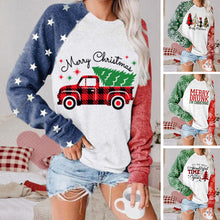 Load image into Gallery viewer, Women Christmas Print Long Sleeve Sweatershirt