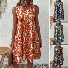 Load image into Gallery viewer, Notched Neck Tiered Dress