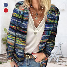 Load image into Gallery viewer, Women's Rainbow Striped Cardigan