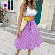 Load image into Gallery viewer, Gingham Print Skirt