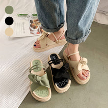 Load image into Gallery viewer, Elegant Bow Sandals with Platform Soles for Women