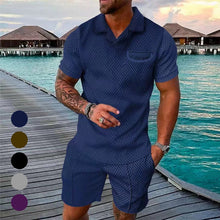 Load image into Gallery viewer, Men's Casual Printed Polo Suit