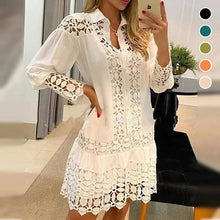Load image into Gallery viewer, Women's Shirt Knee Length Dress