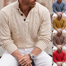 Load image into Gallery viewer, Stand Collar Twist Knitted Sweater