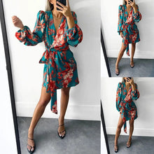 Load image into Gallery viewer, Lace Up Irregular Dress