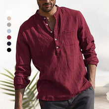Load image into Gallery viewer, V-neck Linen Shirt
