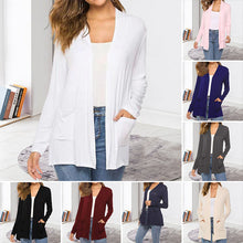 Load image into Gallery viewer, Women's Casual Lightweight Open Front Long Sleeve Cardigans