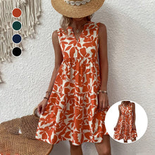 Load image into Gallery viewer, Notched Neck Tiered Dress