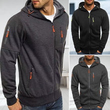 Load image into Gallery viewer, Mens Full-Zip Hooded Fleece Sweatshirt
