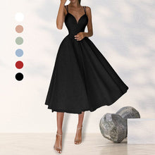 Load image into Gallery viewer, Elegant Strappy V-neck Dress