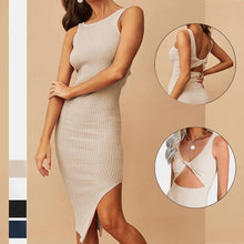 Load image into Gallery viewer, Sleeveless Sexy Wrap Hip Dress