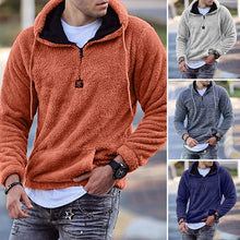 Load image into Gallery viewer, Fuzzy Sweatshirt With Stand-up Collar