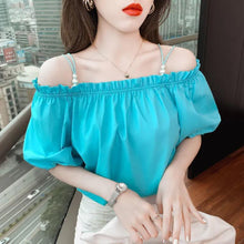 Load image into Gallery viewer, Fairy-like Floral Strapless Shirt