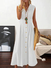 Load image into Gallery viewer, VINTAGE COTTON AND LINEN DRESS