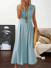 Load image into Gallery viewer, VINTAGE COTTON AND LINEN DRESS