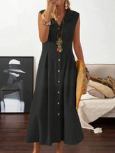 Load image into Gallery viewer, VINTAGE COTTON AND LINEN DRESS