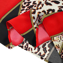 Load image into Gallery viewer, Large Size Printed V-neck Long-sleeved Loose Dress