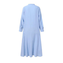 Load image into Gallery viewer, Leisure Button Cuffs Cotton Dress