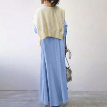 Load image into Gallery viewer, Leisure Button Cuffs Cotton Dress