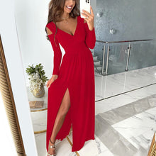 Load image into Gallery viewer, Long Sleeve V-Neck Dress