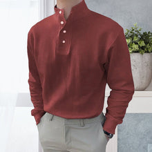 Load image into Gallery viewer, Men's High Neck and Long Sleeve Polo Shirt