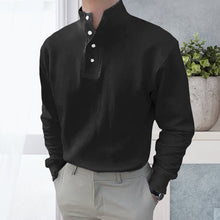 Load image into Gallery viewer, Men's High Neck and Long Sleeve Polo Shirt