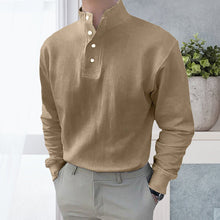 Load image into Gallery viewer, Men's High Neck and Long Sleeve Polo Shirt