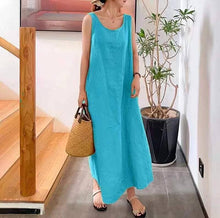 Load image into Gallery viewer, Tank Top Cotton and Linen Dress