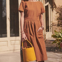 Load image into Gallery viewer, Open Back Button-up Dress