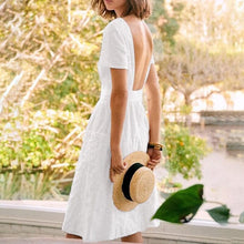 Load image into Gallery viewer, Open Back Button-up Dress