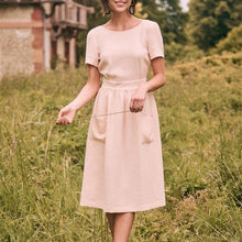 Load image into Gallery viewer, Open Back Button-up Dress