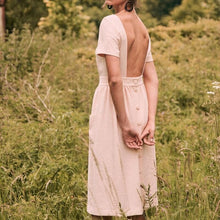 Load image into Gallery viewer, Open Back Button-up Dress
