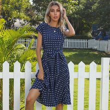 Load image into Gallery viewer, Polka Dot Pleated Dress