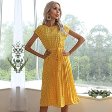 Load image into Gallery viewer, Polka Dot Pleated Dress
