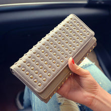 Load image into Gallery viewer, Women Pu Leather Fashion Long Clutch Vintage Punk Cool Wallet