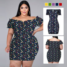 Load image into Gallery viewer, Sexy Off-the-Shoulder Plus Size Dress