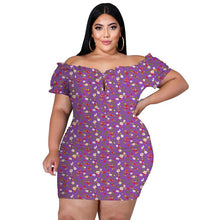Load image into Gallery viewer, Sexy Off-the-Shoulder Plus Size Dress