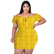 Load image into Gallery viewer, Sexy Off-the-Shoulder Plus Size Dress