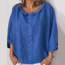 Load image into Gallery viewer, Solid Color Collar Pullover Shirt