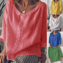 Load image into Gallery viewer, Solid Color Collar Pullover Shirt